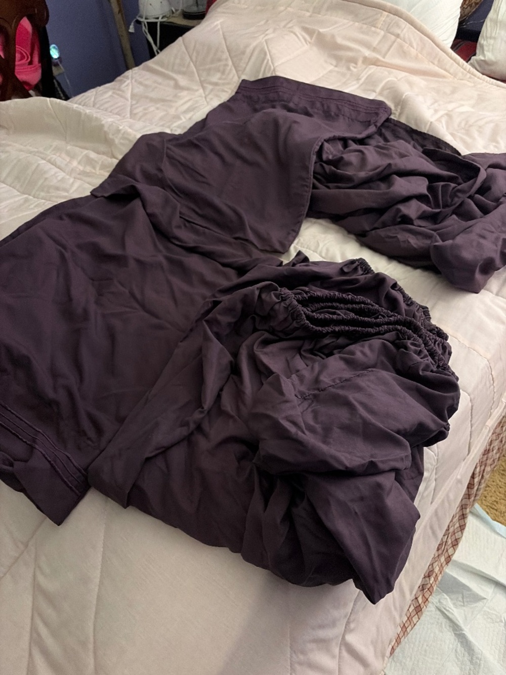 Purple queen sheet set used one time